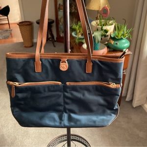 MICHAEL Michael Kors Blue Tote Bag with Leather Accents